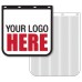 Anti Spray Ribbed Mudflap - 24" Wide x 15" High - White / With Custom Logo